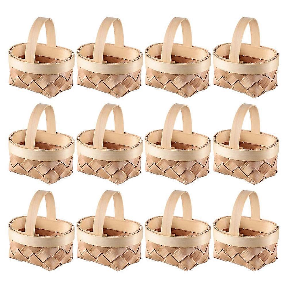 Household Woven Basket Multi-Function Candy Basket 12Pcs for Storage