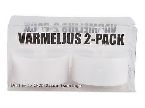 Värmeljus LED fast låga 2 -pack
