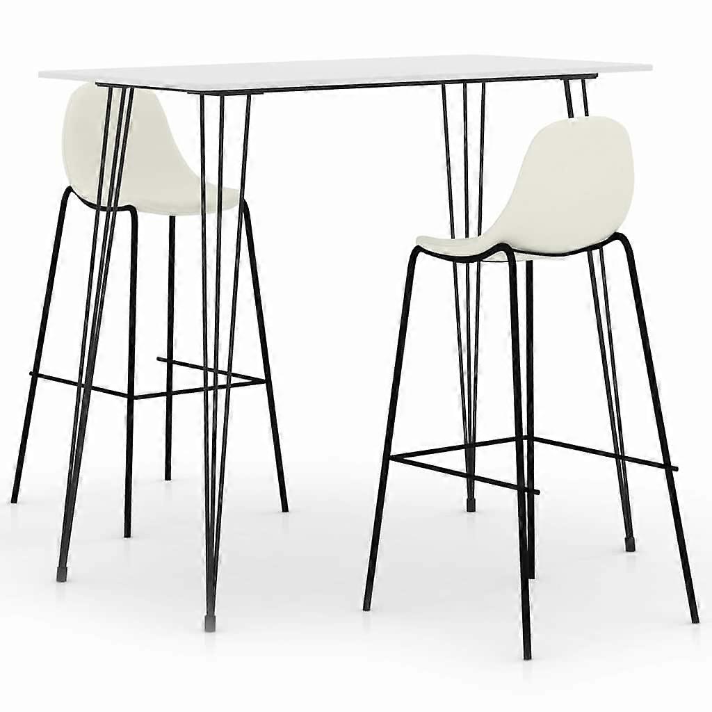 vidaXL 3-delige Barset wit