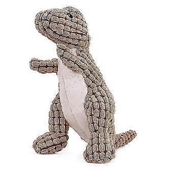 Peluche di dinosauro morbido che emette un suono stridulo.