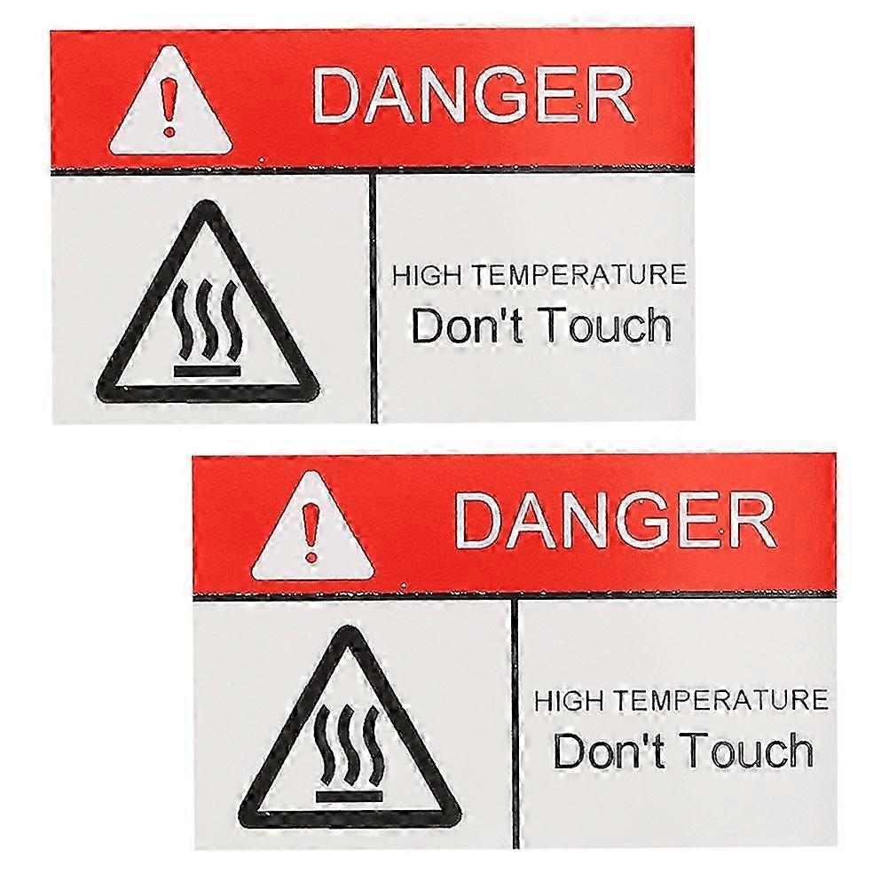 Hot Surface Caution Warning Labels 2Pcs Hot Warning Signs Sticker Pack