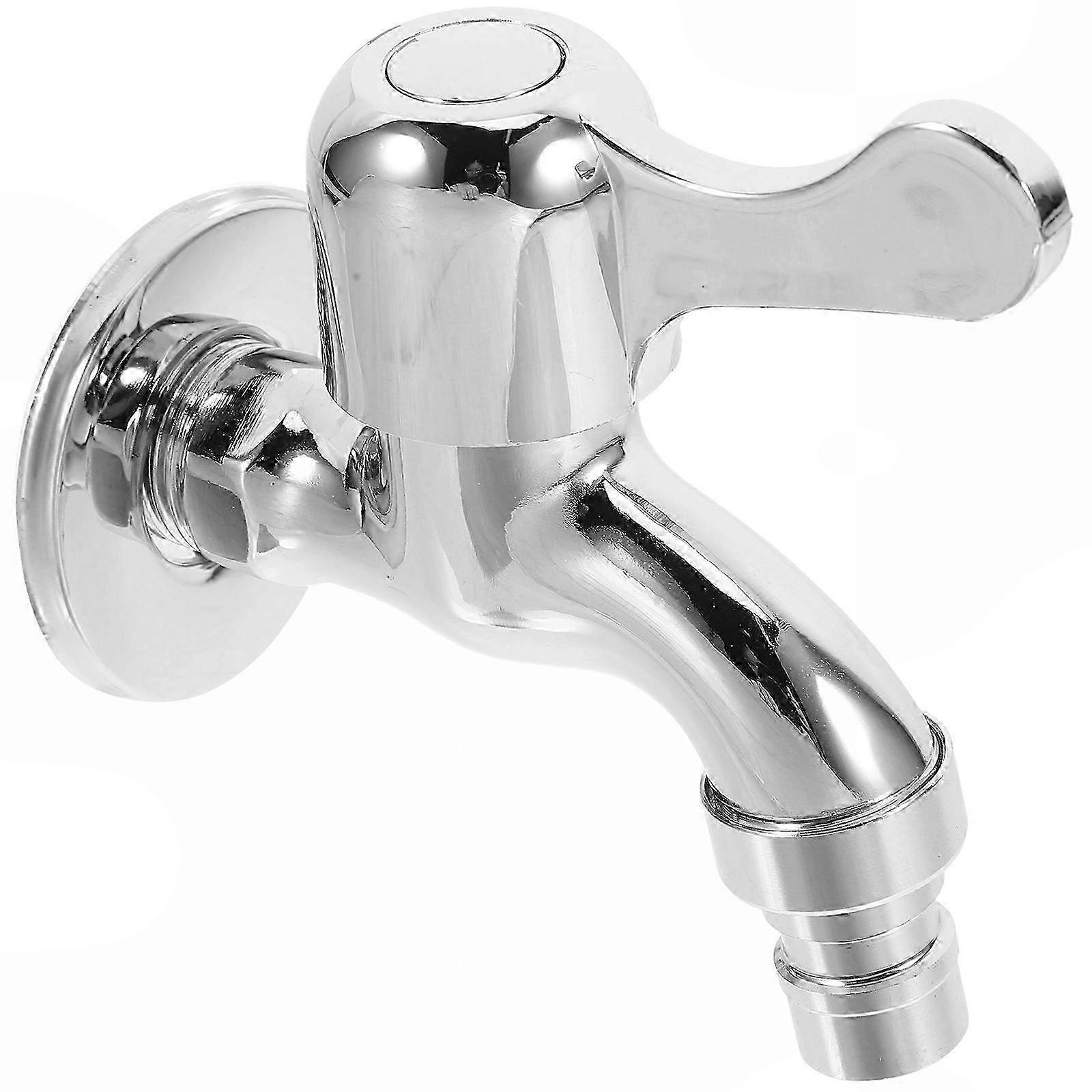 Garden Wall Mount Faucet, Silver Quick Open