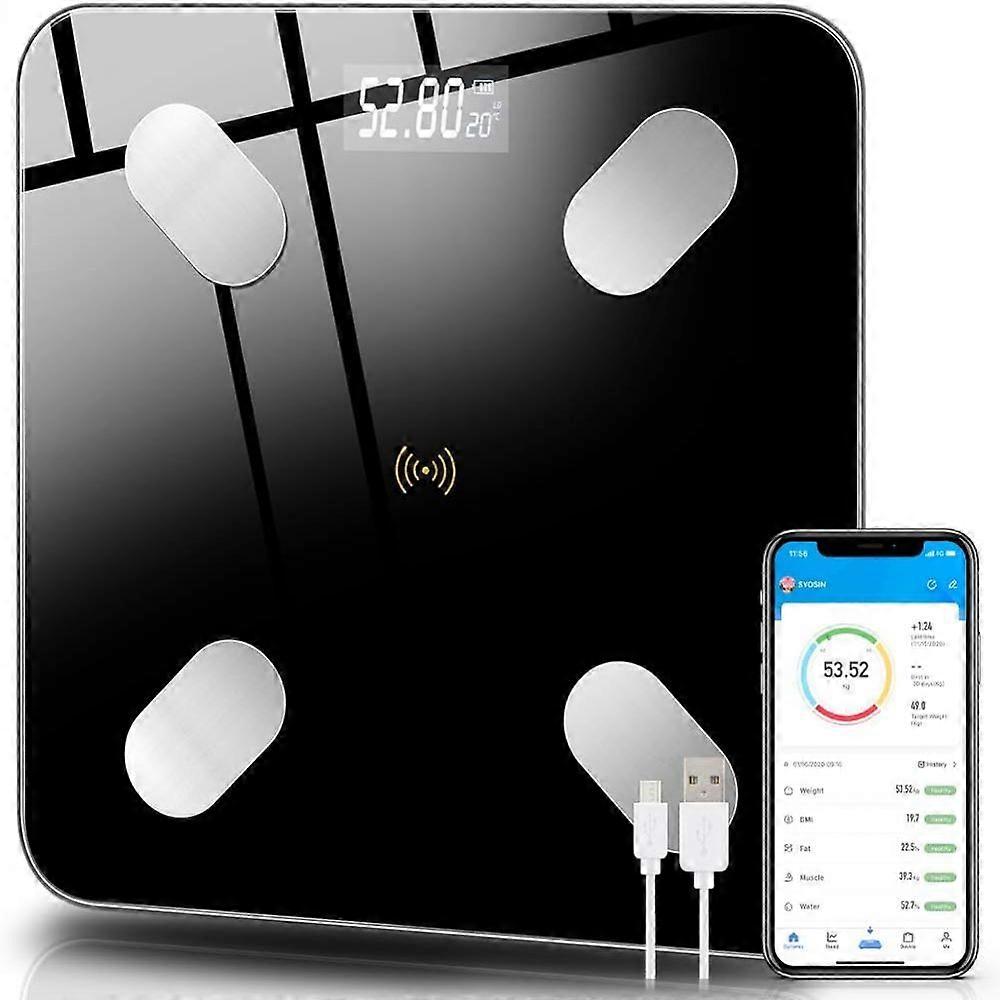 Advanced Body Composition Bathroom Scale With Bluetooth Sync And Large Display