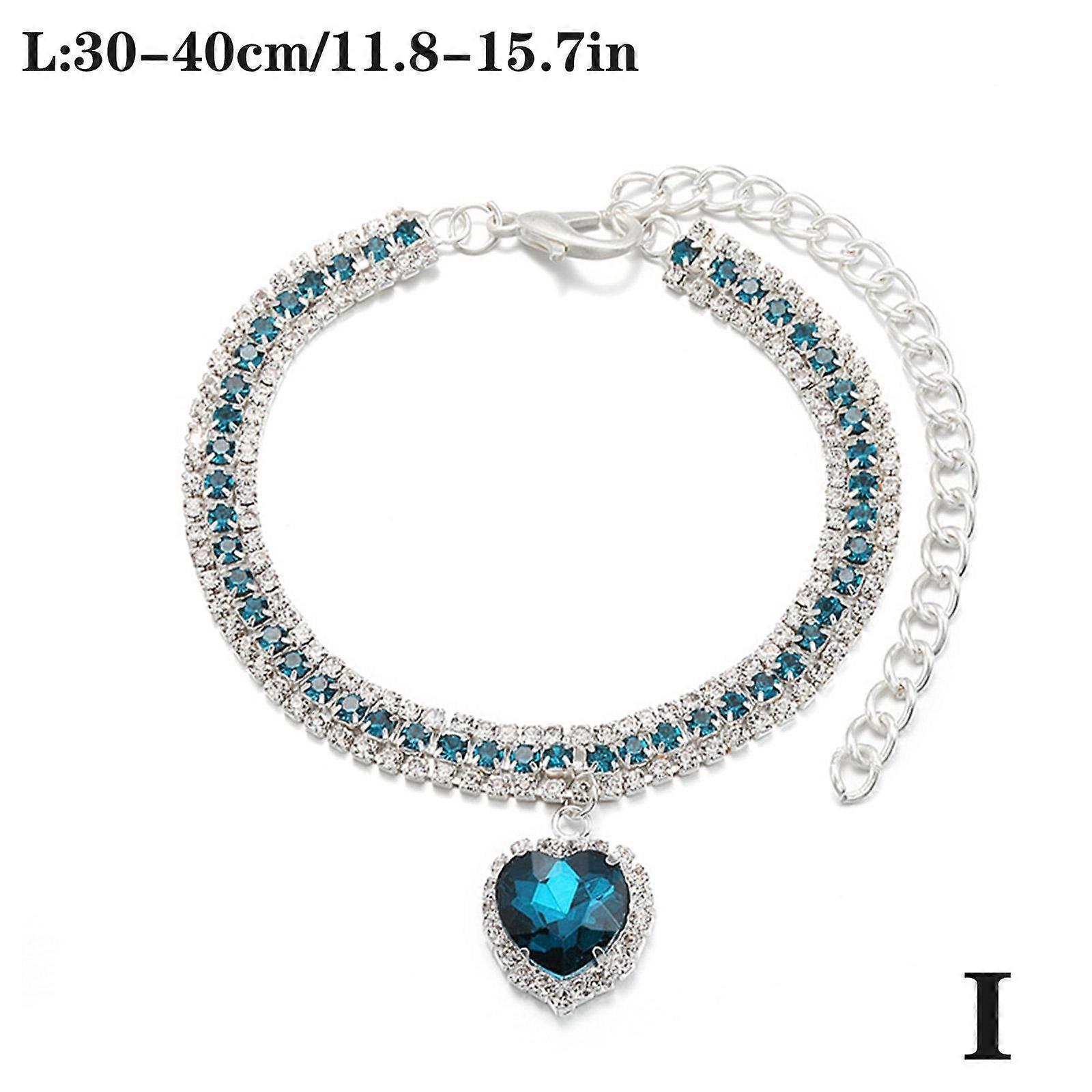 Bling Crystal Heart Adjustable Pet Collar