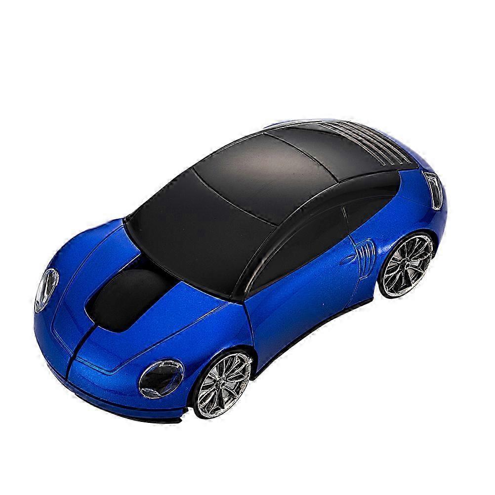 Wireless Mouse Blue Car Shape USB Optical Mouse compatible with Pc Laptop