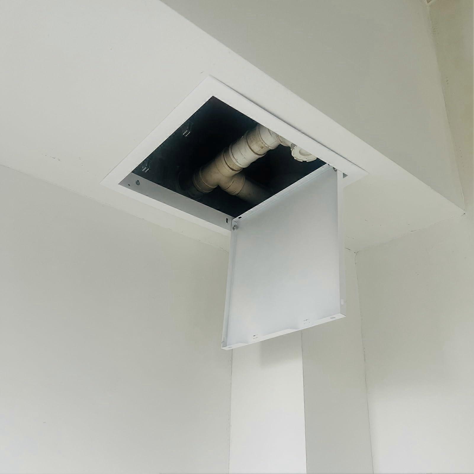 White Ceiling Access Panel 20x30cm Metal Frame Drywall Access Door Hidden Loft Wall or Ceiling Use
