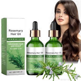 Rosemary Hair Oil for Fast Hair Growth, Deep Scalp Nourishment and Shine, 50ml 2PCS