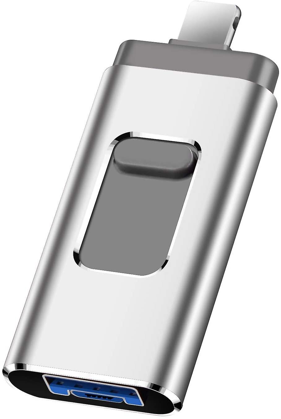 64GB Memory Stick USB 3.0 Flash Drive. Thumb Drive (64GB Silver) for Mobile Phones and Computers for File and Photo Storage