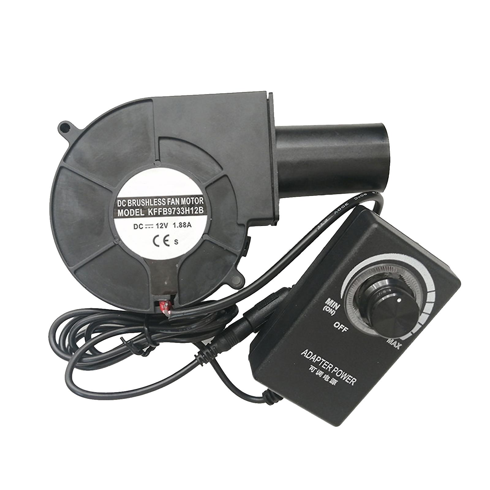 Adjustable Speed Blower With Air Collecting Duct And Variable Speed Controller, Portable Dc 12v Fan