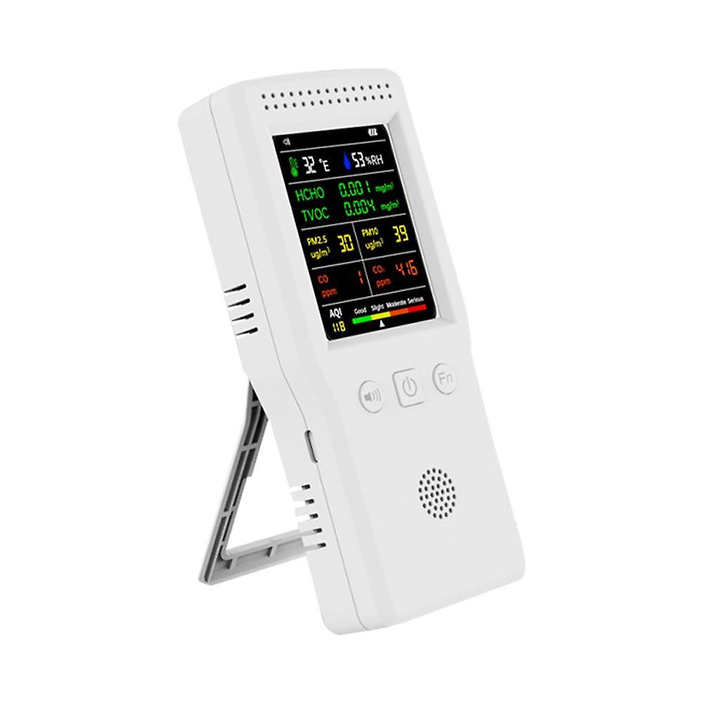 Handheld Portable Air Quality Detector 9 In 1 Temperature Humidity PM2.5 PM10 HCHO TVOC CO CO2 AQI