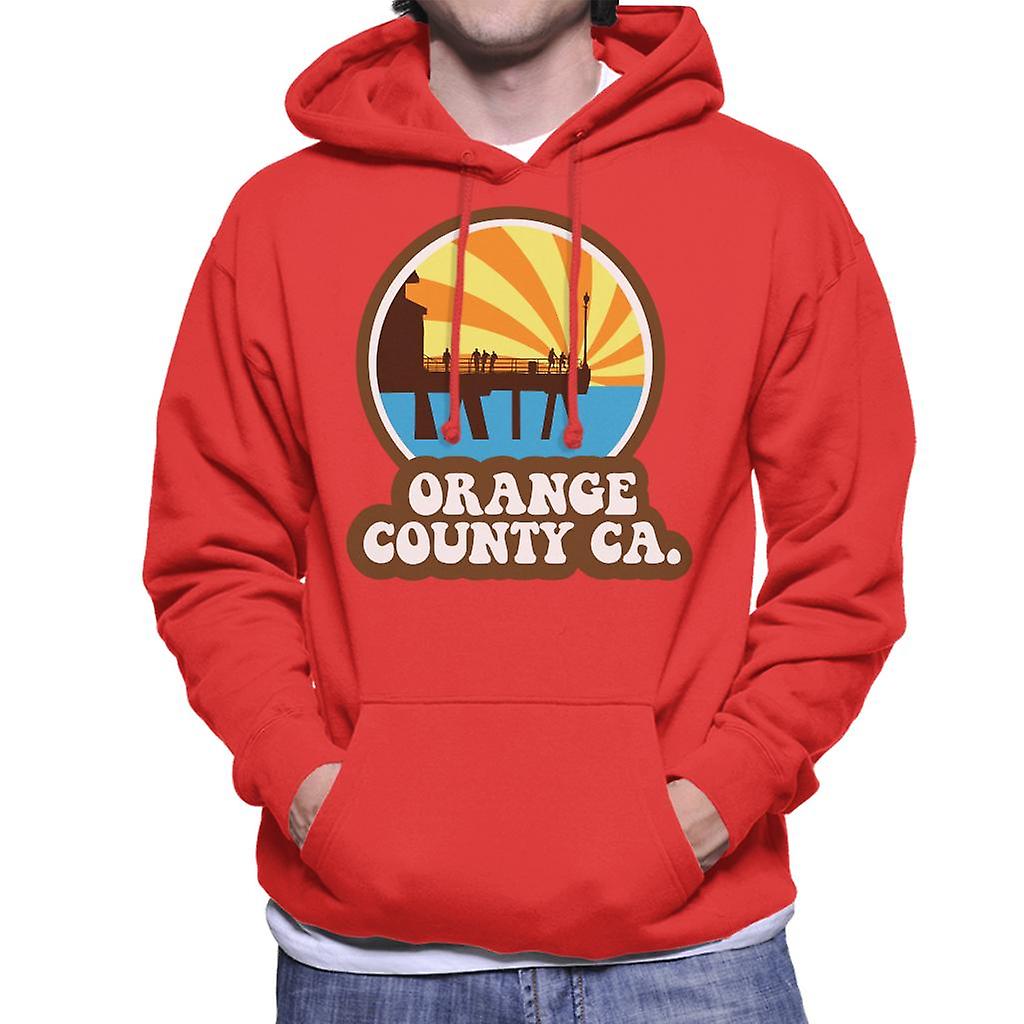 Moletom com capuz laranja CA Condado retrô MASC