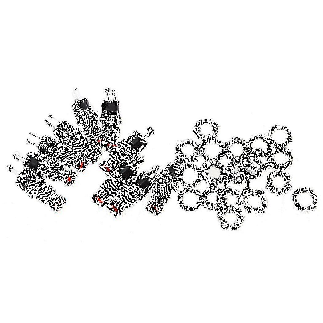 10pcs Red Cap Spst Momentary Mini Pushbutton Switch Dc 50v 0.3a