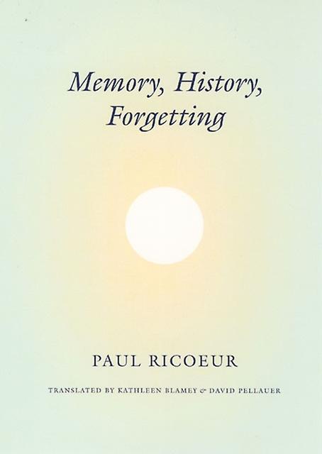 Memory History Forgetting - David Pellauer - Paperback - English Book - Philosophy