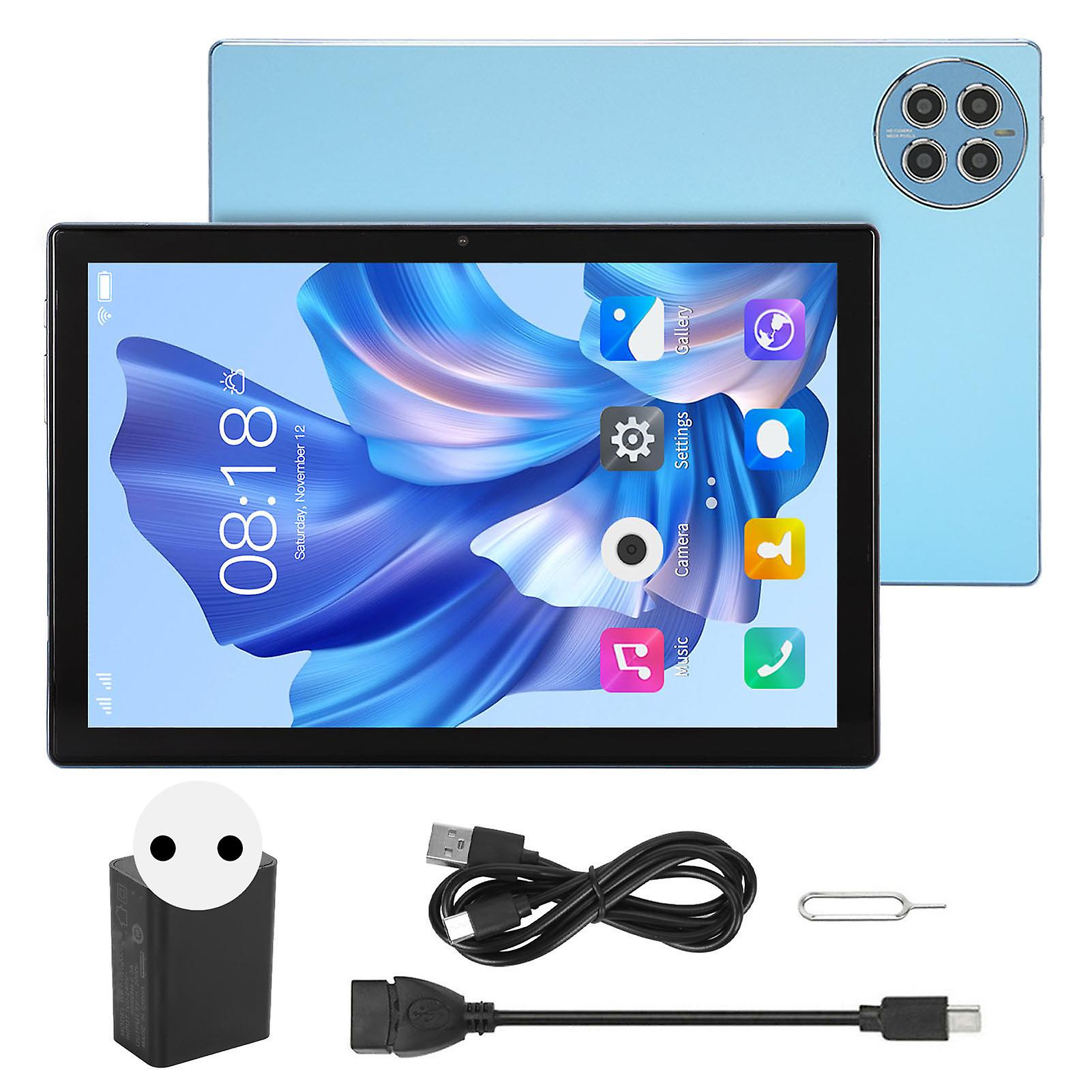 10-Zoll-Smart-Tablet 12 GB RAM 256 GB ROM Vorderseite 8MP Hinten 20MP Octa Core CPU Tablet-PC für Android 12 EU-Stecker 100240V