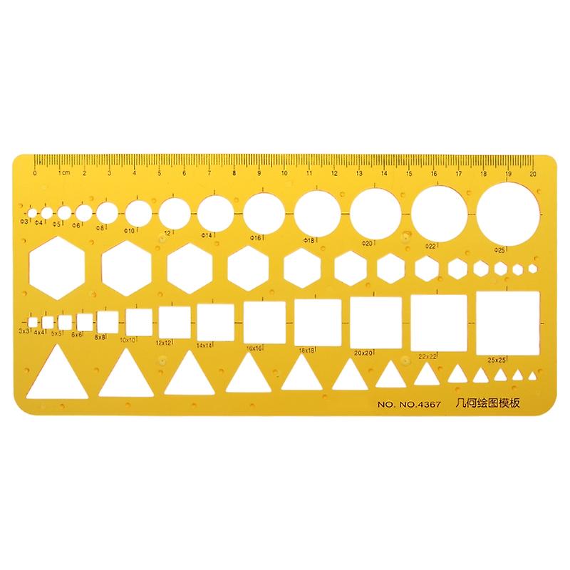 K Resin Circles Squares for Triangle Geometric Template Ruler Stencil Measuring