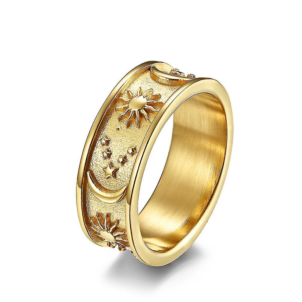 Star Moon Sun δαχτυλίδι από ανοξείδωτο ατσάλι δαχτυλίδι δαχτυλίδι τιτανίου χάλυβα δαχτυλίδι