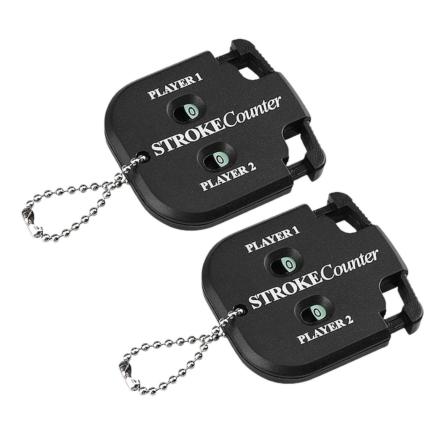2PC Compact Golf Putt Shot Count Stroke Score Counter Two Digit Black