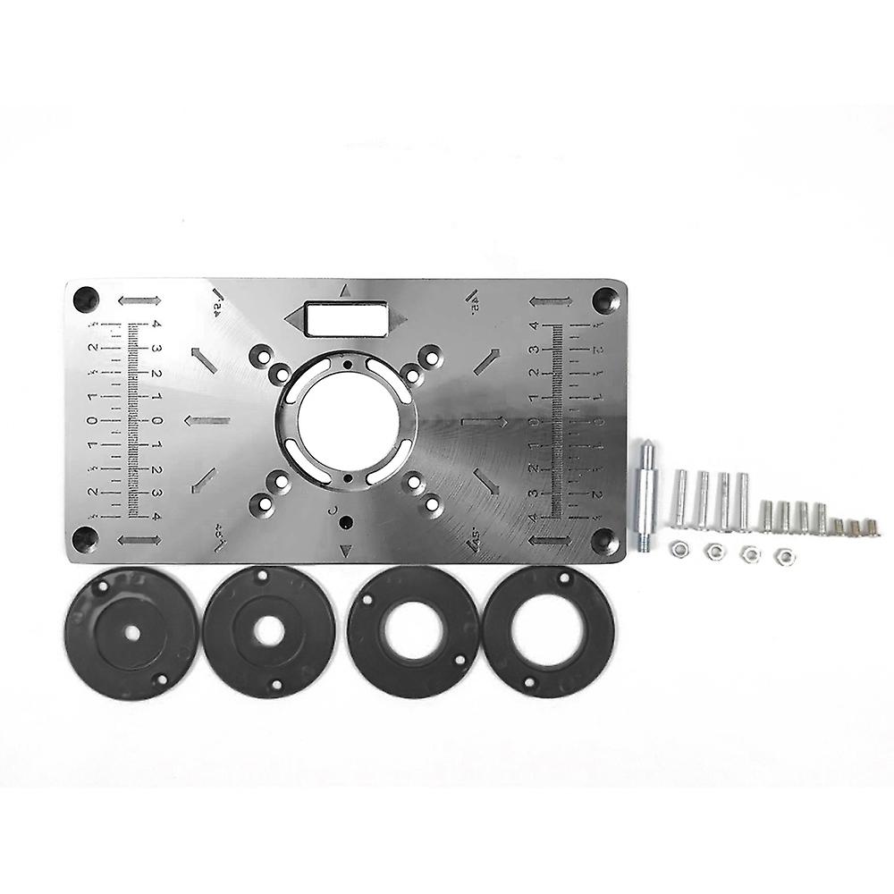 Multifunctional Router Table Insert Plate Woodworking Benches Aluminium Wood Router Trimmer Models E