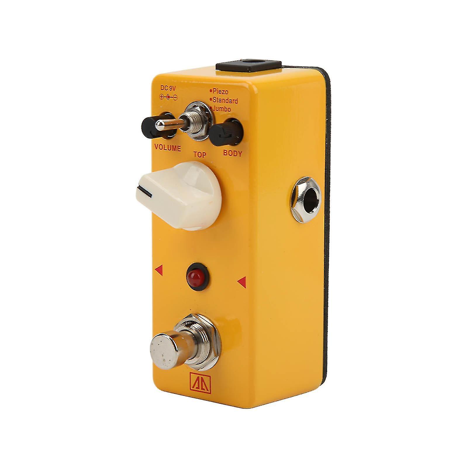 Analog Folk Guitar Pedal Yellow Metal Effect Pedals with 3 Modes True Bypass Switch