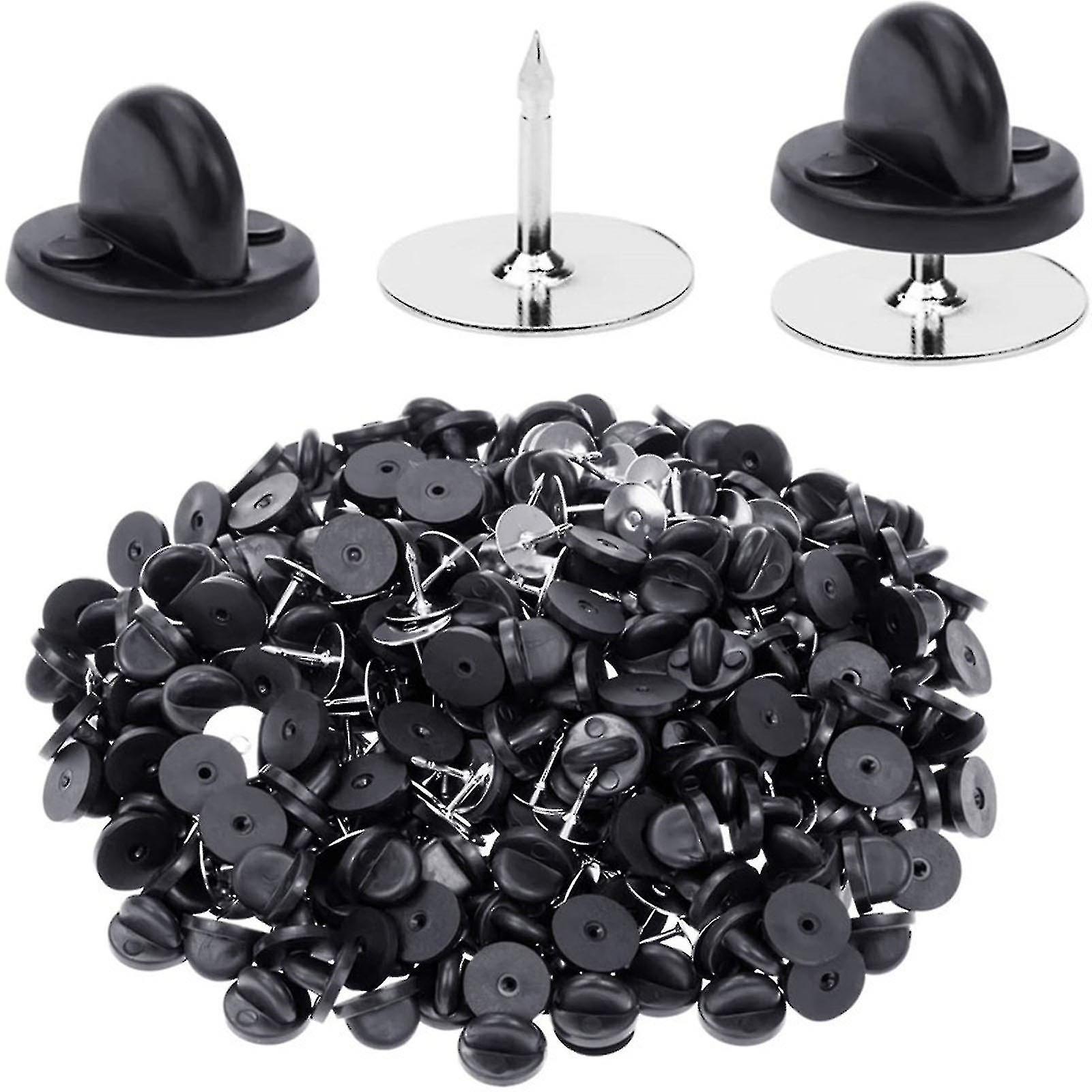 100pairs Pin Backs For Butterfly Clutch Backings Locking Clasp For Badge Clothes SX