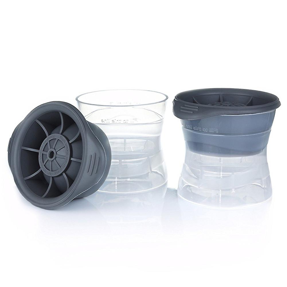 Ice Ball Cube Maker Sphere Mold 2.5 Inch Round Jelly Mould Cocktail Whiskey Kit