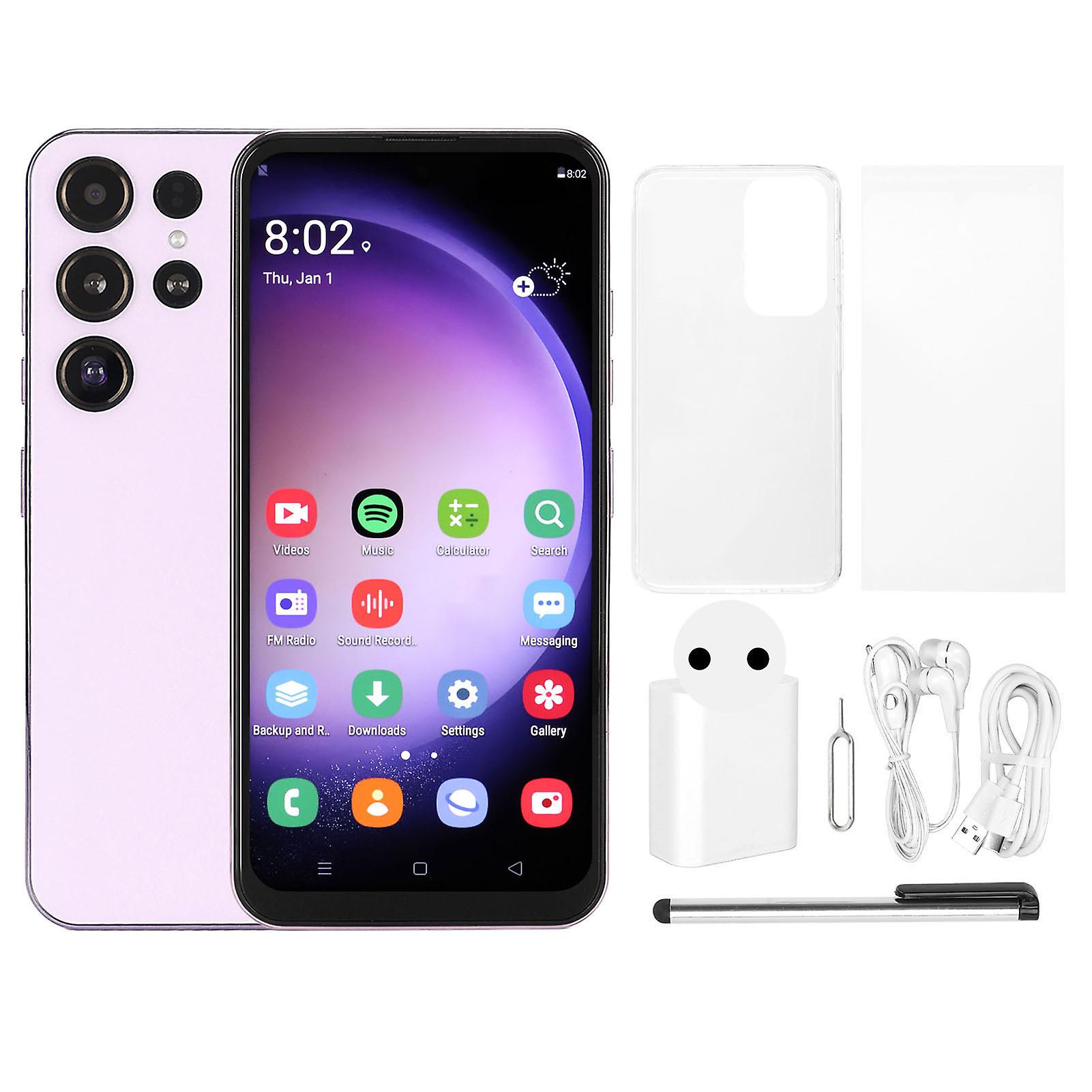 S23 Ultra 6.6" Android 10 Smartphone - 4GB RAM, 64GB Storage, 24MP Camera, Purple