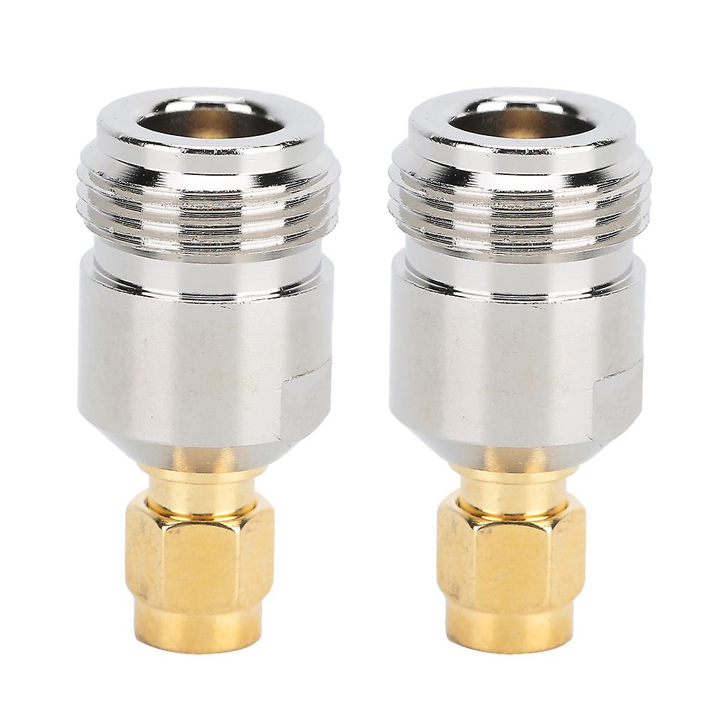 2pcs N Female to SMA Male Adapter Small Portable Gold Plated Connector with Stable Performance