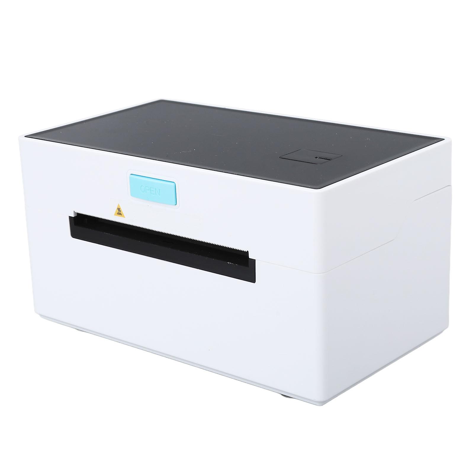 Thermal Label Printer 203dpi High Resolution Easy Installation Fast Printing White Desktop Label Printer 110?240V EU Plug