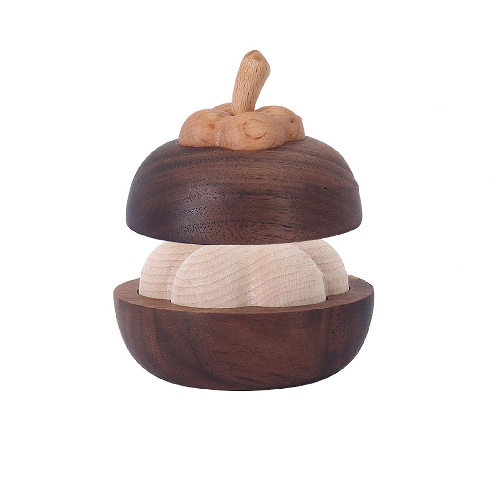 Mangosteen Shape Aromatherapy Fragrance Diffuser Ornament Beech Solid Wood Creative Essential Oil Diffuser Household Air Purifier Diffuser