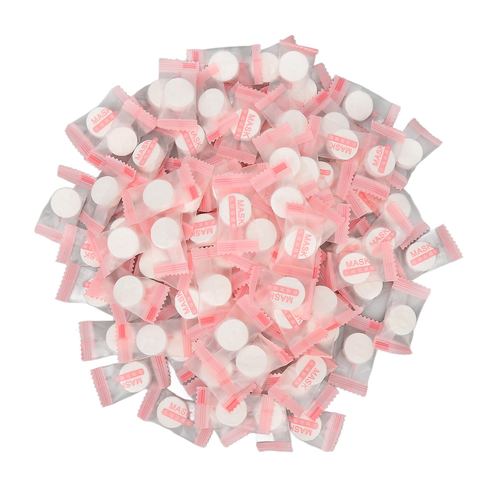 Lot de 100 masques faciaux compressés jetables en pur coton, à faire soi-même, pour salon de beauté à domicile
