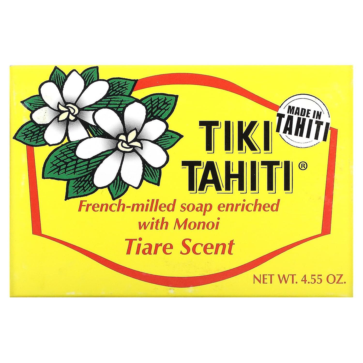 Monoi Tiare Tahiti, French-Milled Soap Enriched with Monoi, Tiare Scent, 4.55 oz (130 g)