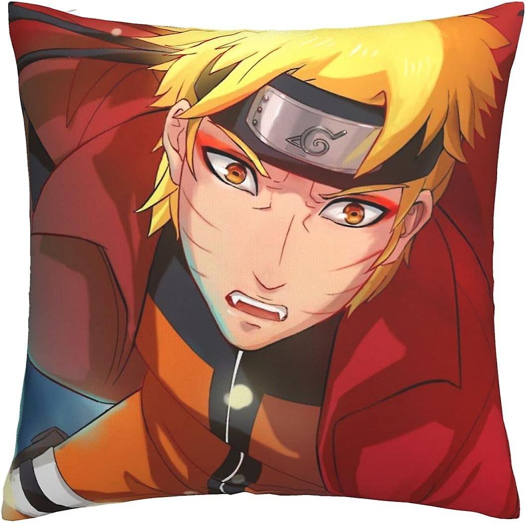 NARUTO - ナルト - 1のパック、ソファ枕カバー45x45 cm装飾的な正方形スロークッションカバー枕カバー枕カバー、ソファソファベッド椅子の車の家の装飾装飾(