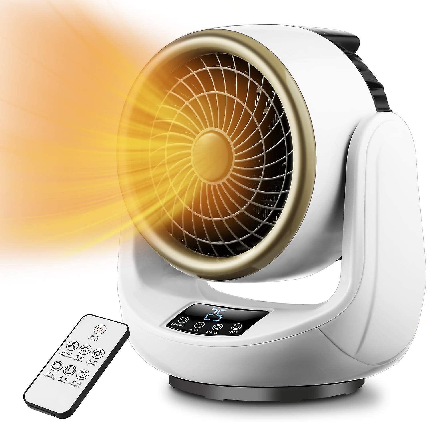 Portable Electric Space Heater, Mini Shaking Head Heater