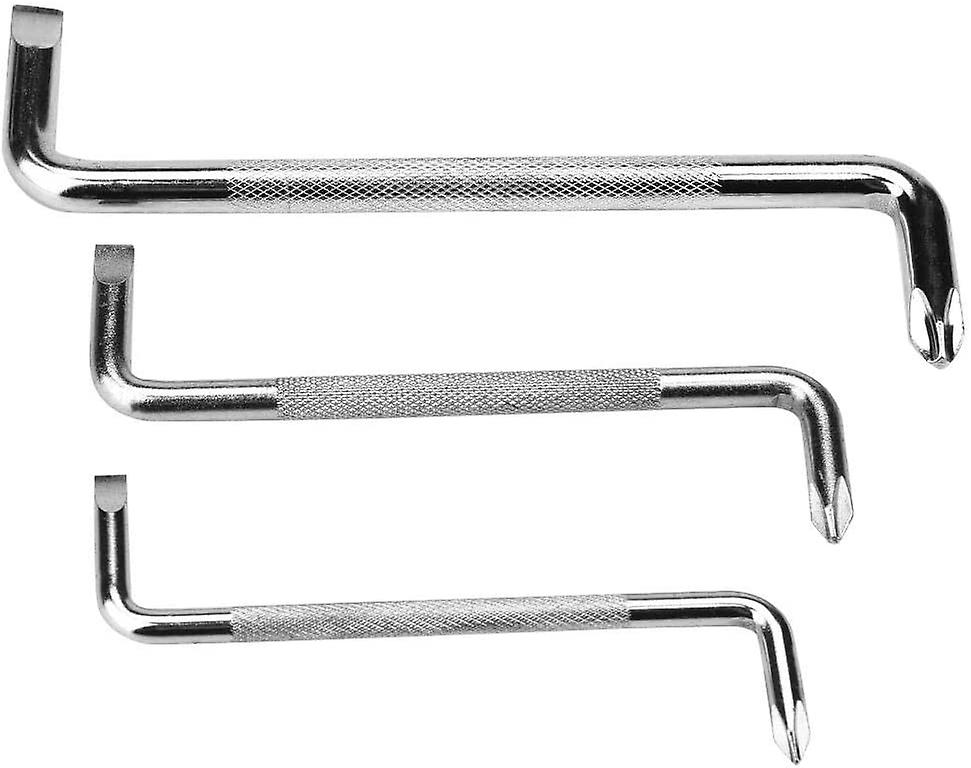 3 PCS Screwdriver Set, Chrome Vanadium Steel Double Head Z Shape Right Angle Screwdriver