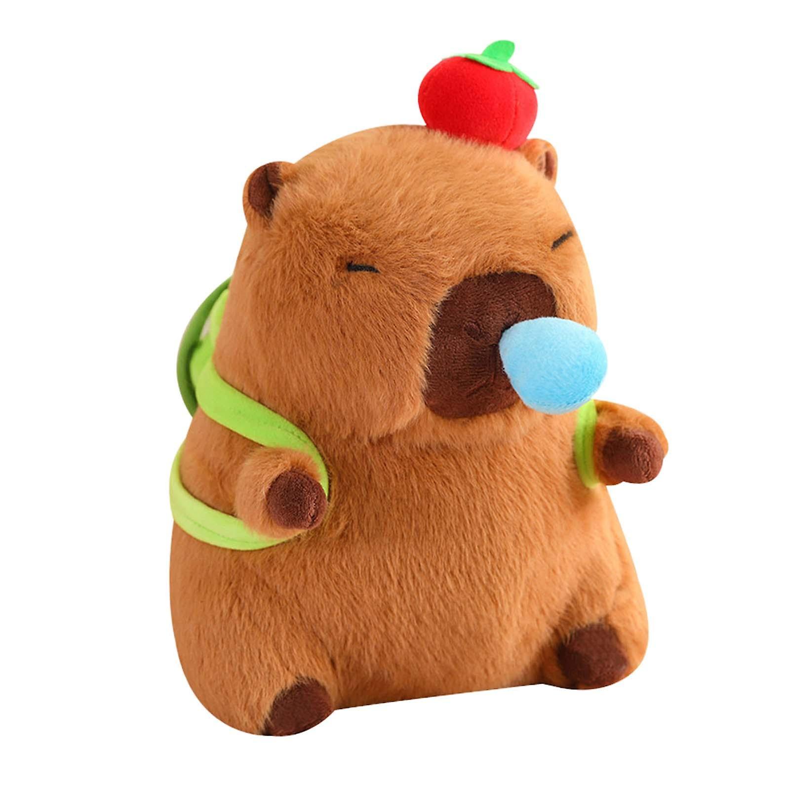 Plush Capybara Doll with Pullable Snot Bubbles Capybara Stuffed Toy for Kids Turtle Shell A