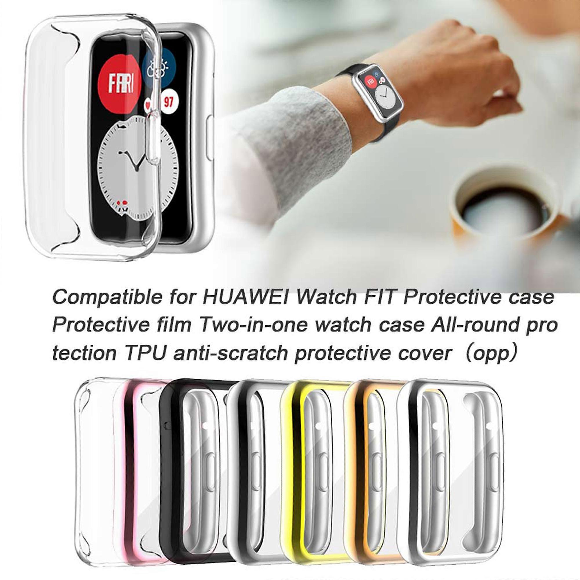 HUAWEI Watch FITフルカバーケーススクリーンプロテクターソフトTPU傷のつきにくいオールラウンド保護ケースと互換性のあるケース