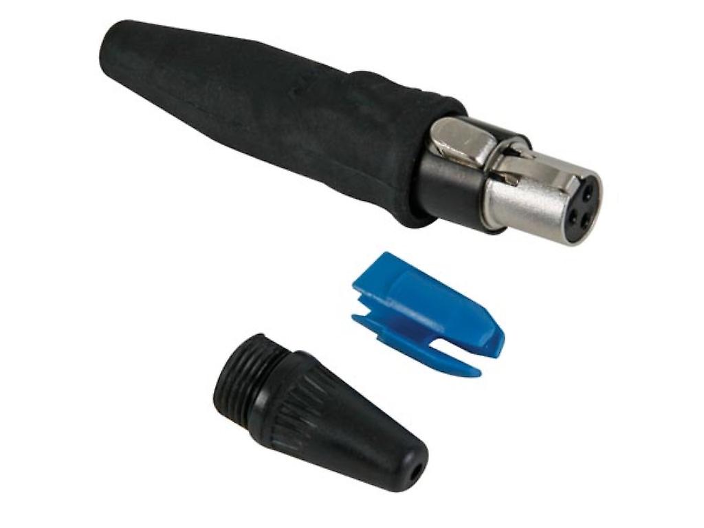 Rean by Neutrik REAN TINY - PIEZA DE CABLE DE 3 PINES, NEGRO, CONTACTOS CHAPADOS EN ORO