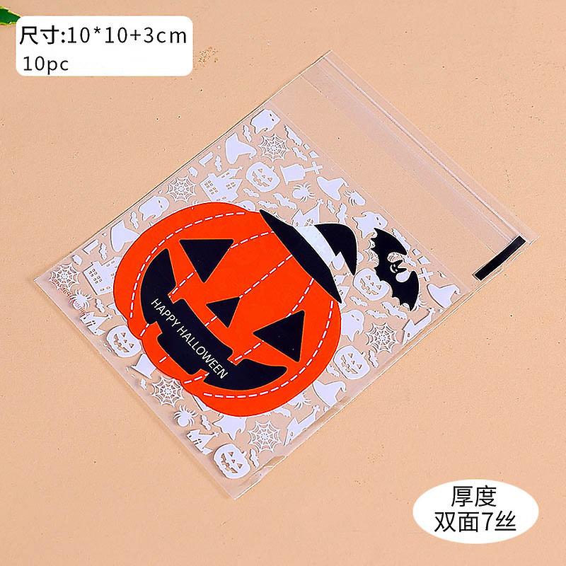 10 قطعة هالوين اليقطين شبح أكياس الهدايا البسكويت حلوى التعبئة والتغليف حقيبة شبح مهرجان هدية وجبة خفيفة سعيد Helloween حزب ديكور