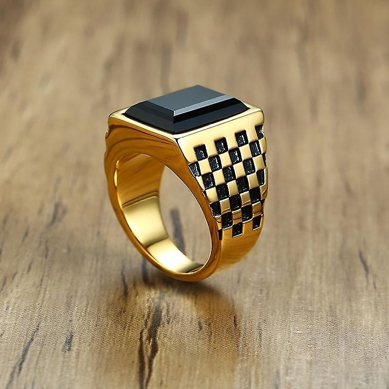 Bohem Mavi Kristal Kakma Yüzük Erkek Yüzük Moda Metal Altın kaplama Kristal Kakma Yüzük Aksesuarları Parti Takı