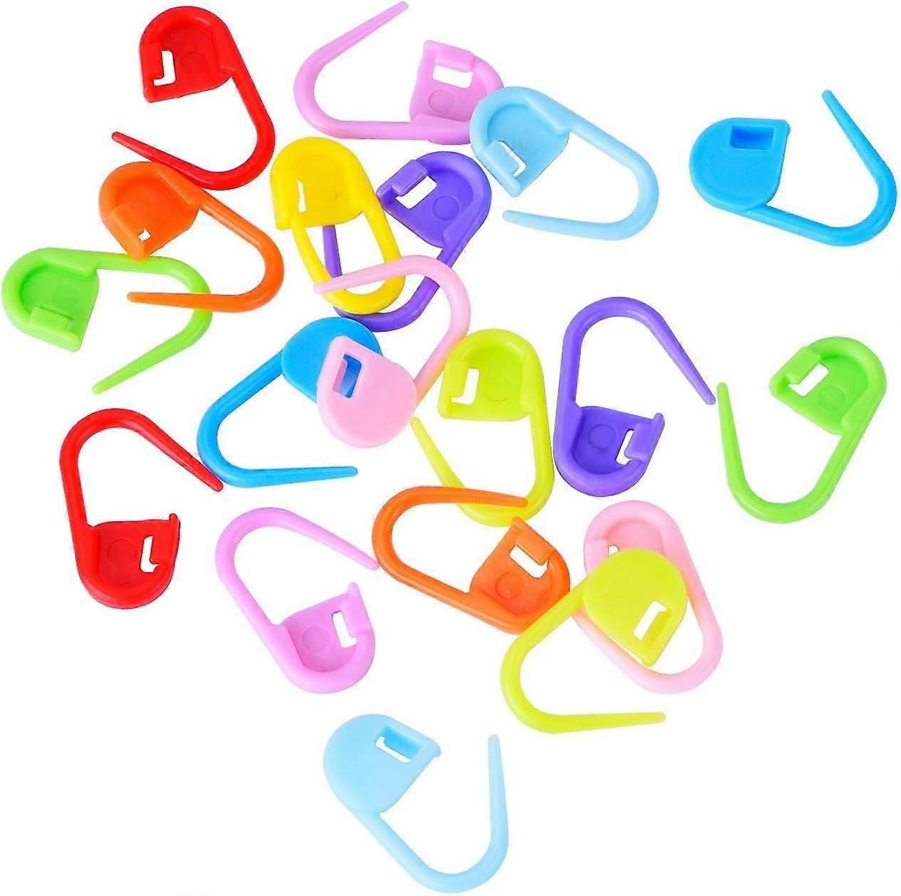 100pcs Interlocking Pin Markers for Knitting Crochet Sewing Stitches - Assorted Colors
