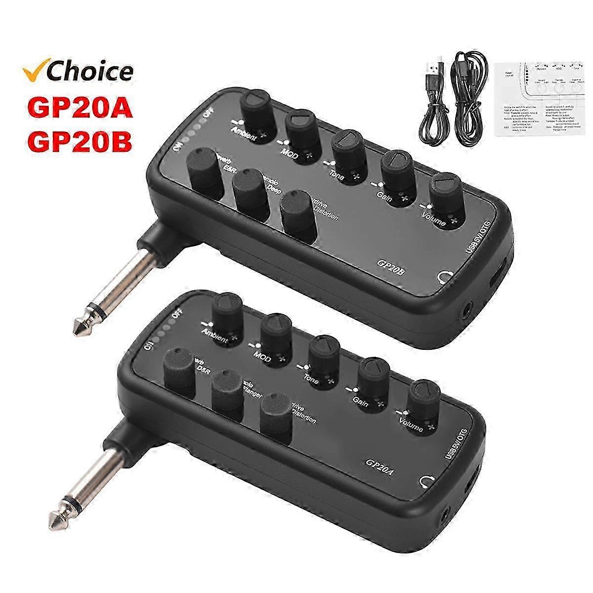 Gitarrförstärkare Gitarr Effekter Bärbara hörlurar Förstärkare Plug and Play för elgitarr Musi