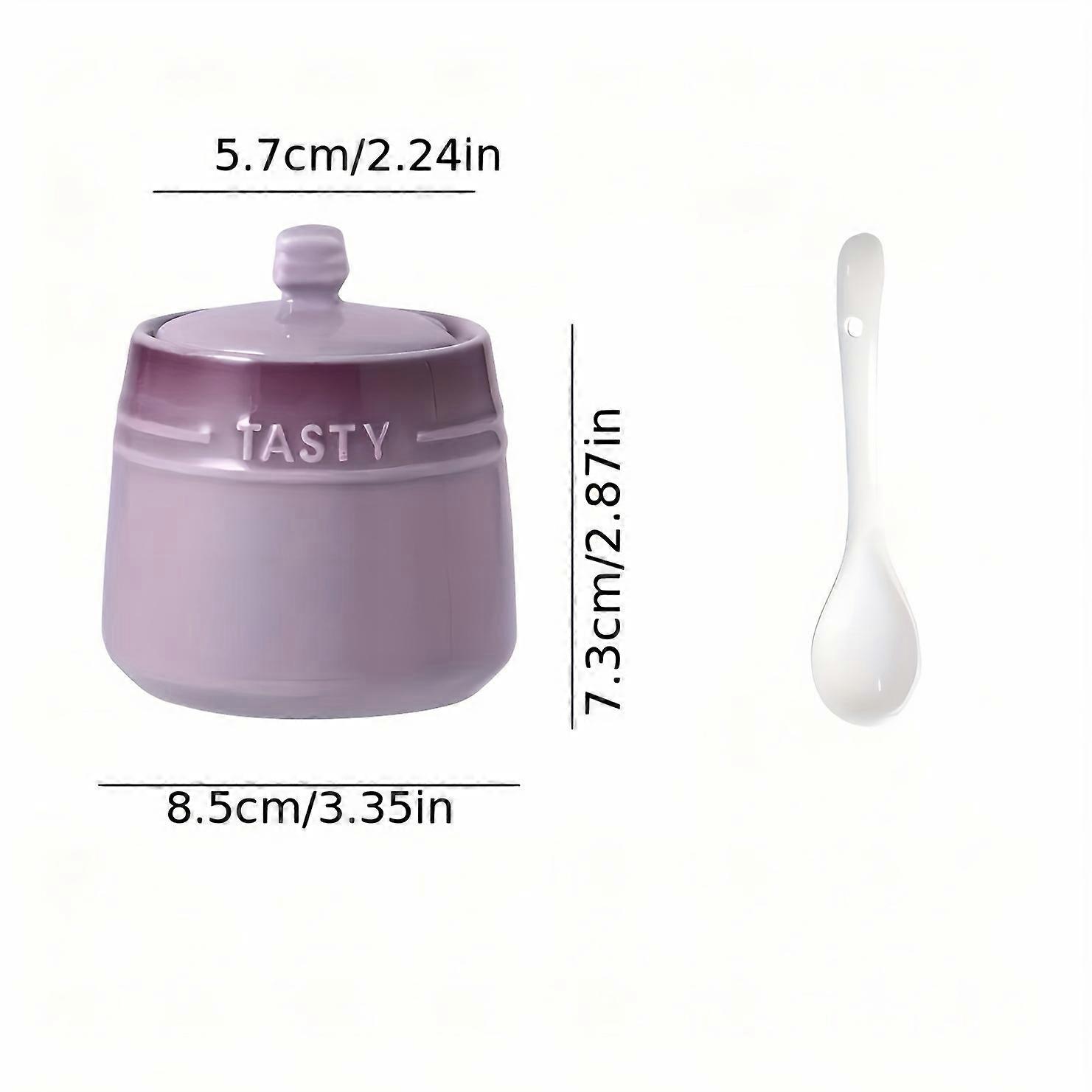 Seasoning Pot, Kitchen Spice Jar, Seasoning Containers, Ceramic Monosodium Glutamate Pot, Salt And Pepper Jar, Pepper Contaniers, Seasoning Storage Wi