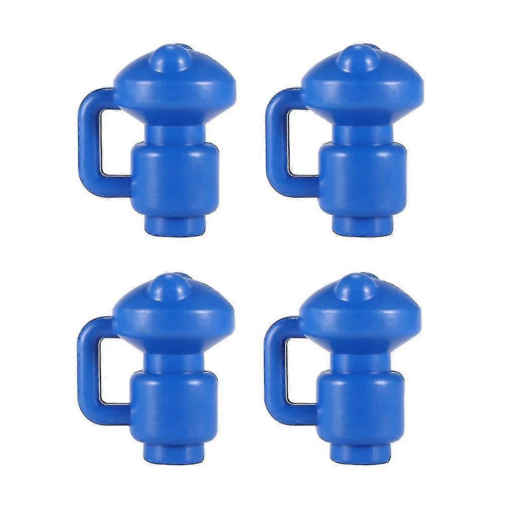 4 Pcs 1.1" Diameter Trampoline Enclosure Poles Cap For Net Hook Blue Plastic_Feb