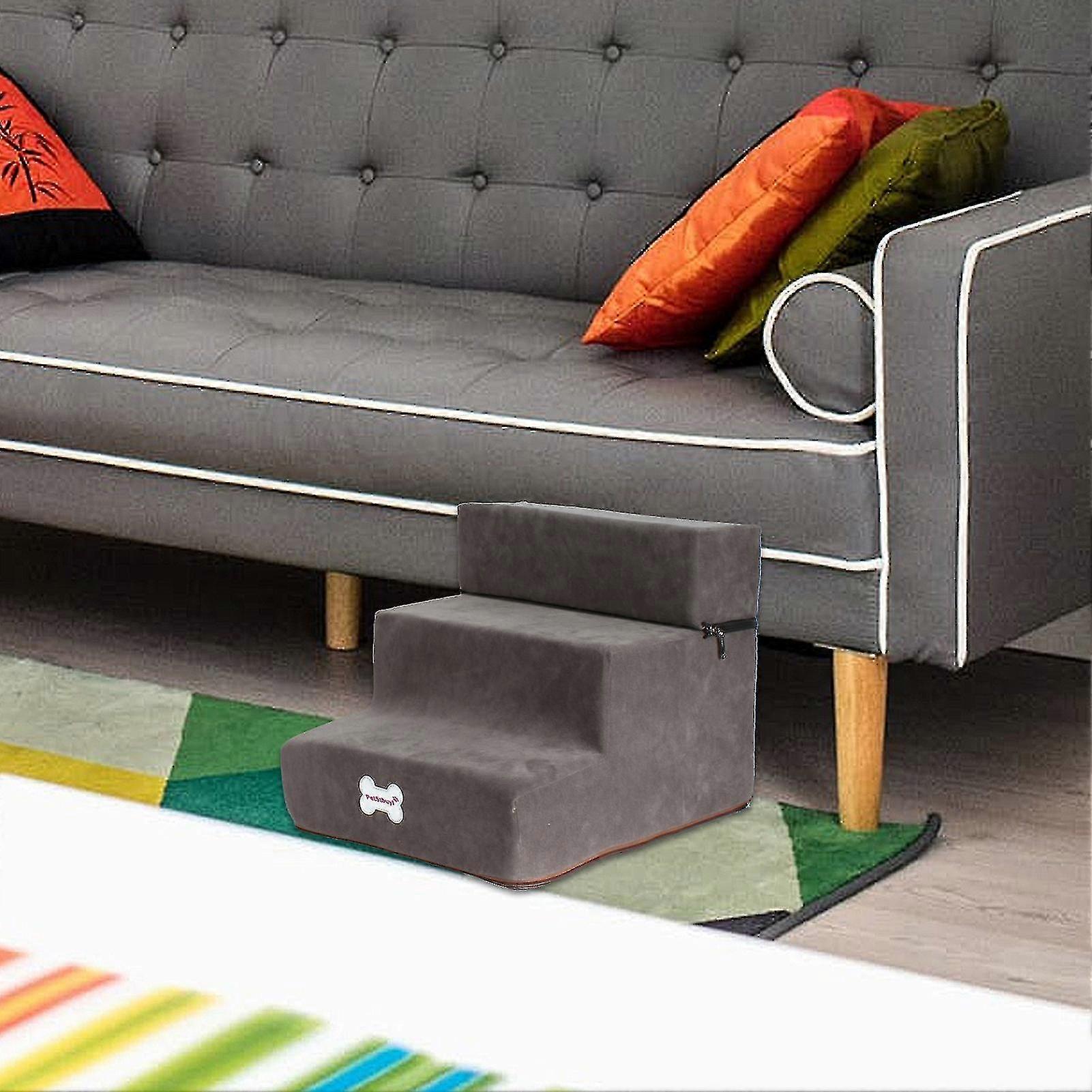 犬のはしご-ハイベッドの犬のはしご、ソフト取り外し可能な2/3ステップの犬の階段