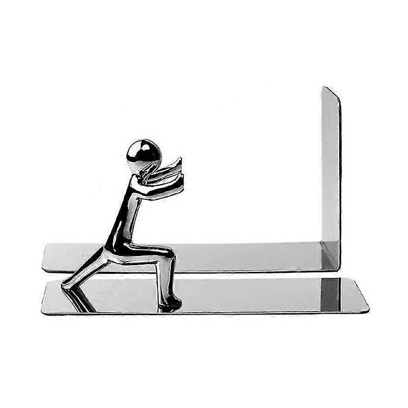 Creative Kung Fu Bookshelf Metal Frame Clip Bookends (2 Pieces)