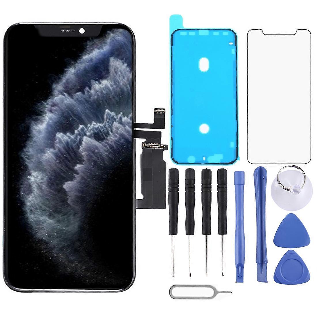 GX OLED LCD Screen for iPhone 11 Pro Digitizer Full Assembly with Frame(Black)