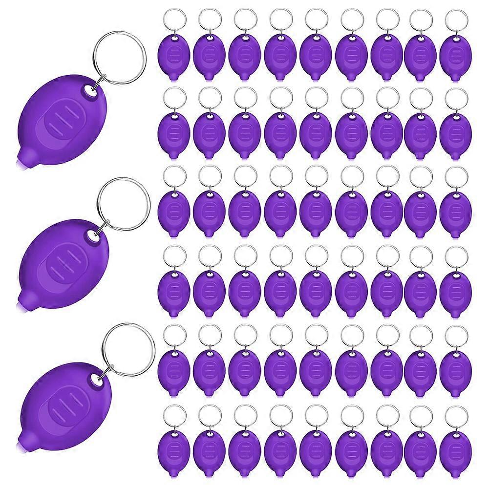 48pcs Mini Lanterna UV Keychain, Luz Negra Portátil, Lanterna de 12 Lúmens, Lanterna Pequena Keychain, Bateria Incluída