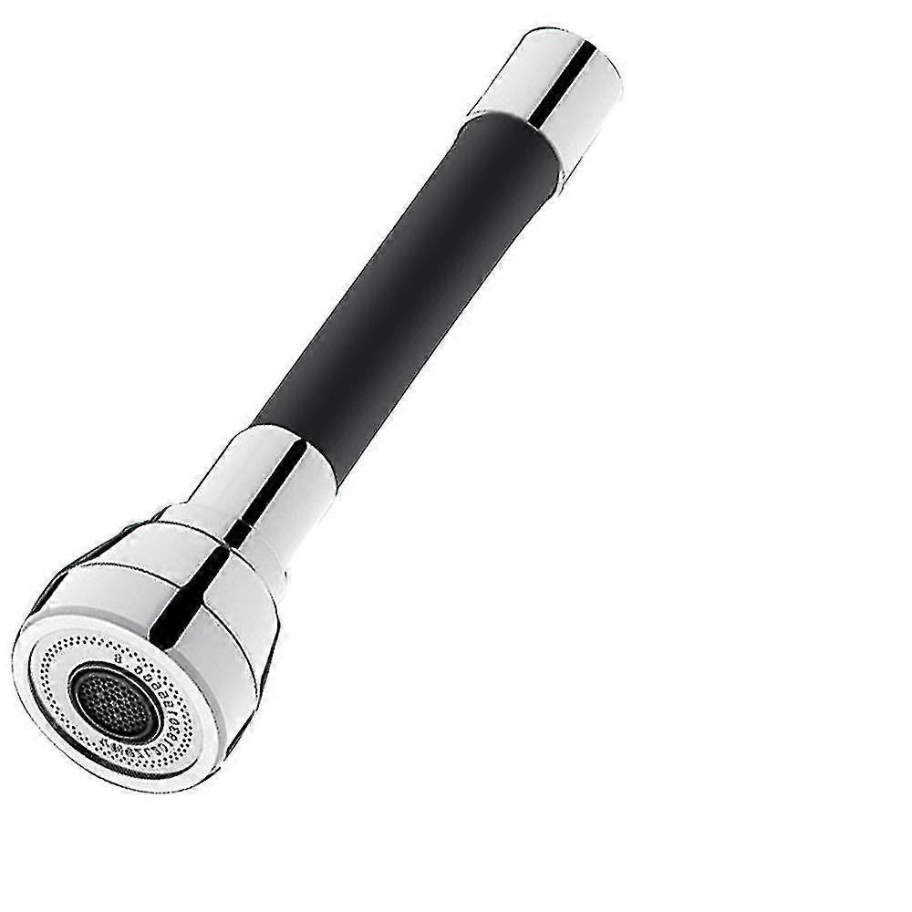 Faucet Extender Universal 360 Rotatable Foaming Extension Tube Movable Kitchen Faucet Sprayer Head, Black, 30cm