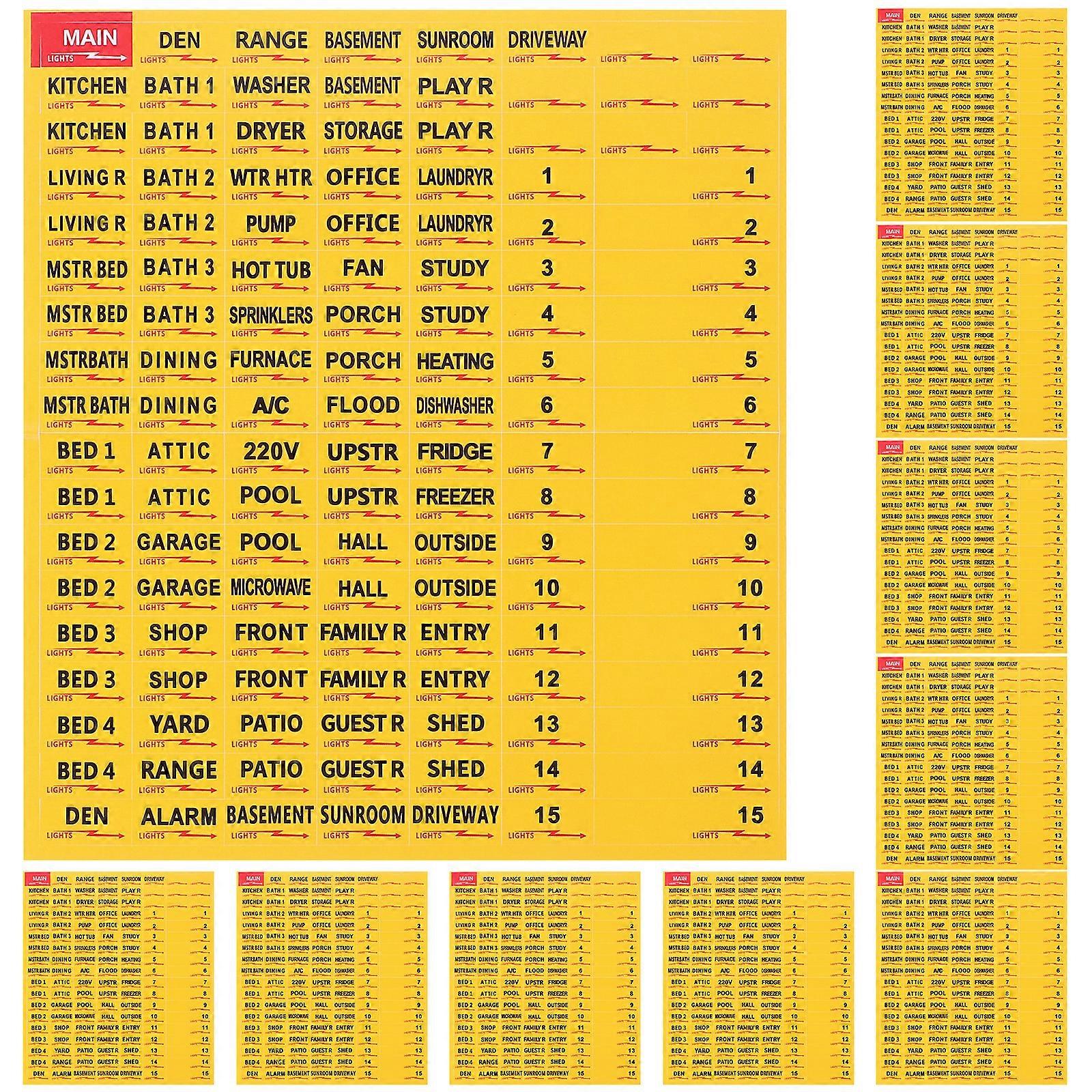 10 Sheets Breaker Box Labels Circuit Breaker Labels Circuit Breaker Decal Circuit Breaker Sticker for Box