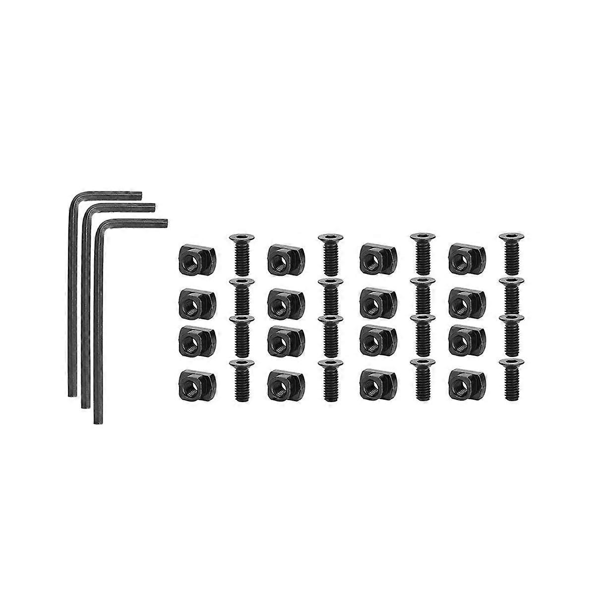 16 Pack M 4 T-Nut Metric Camming Screw Replacement Sets Compatible with Standard Rail , with Thread